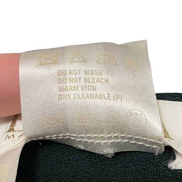 Vintage Escada Wool Pants Trousers Forest Green Knit Germany - Size EU 40 - Picture 6 of 9